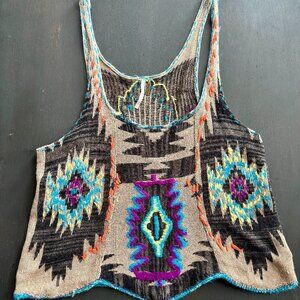 Free People | Bohemian Knit Cami Tank Top